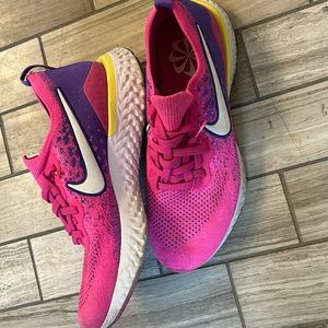 Nike Epic React Flyknit 2 Women's Running Shoe pink and purple